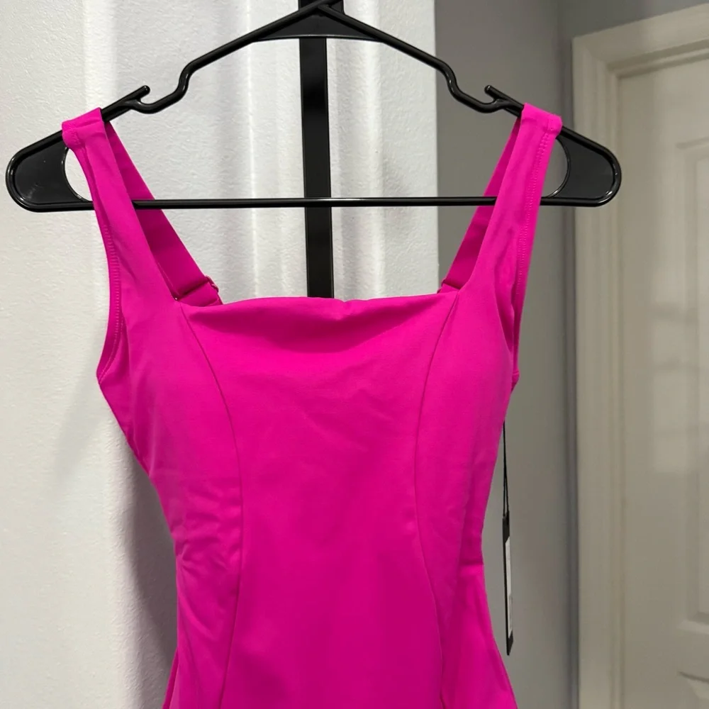 TA3 Squarey Pink One Piece Sculpting Swimsuit Shapewear Size XS Xlong - Picture 2 of 6